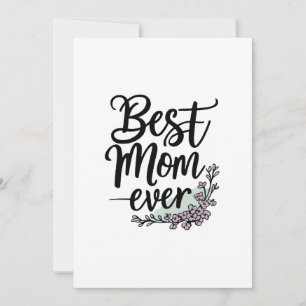 Melhor mãe de sempre, cartão de presente de dia de