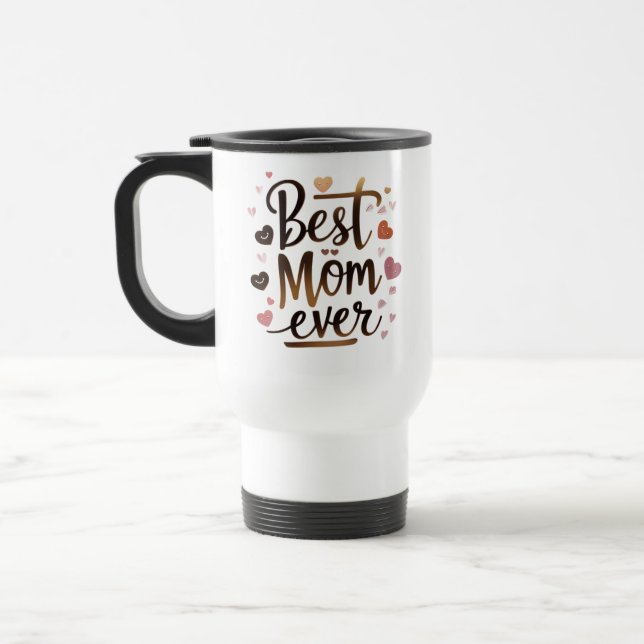 Melhor Mãe de Todas – Caneca de Viagem Coração Fof (Esquerda)