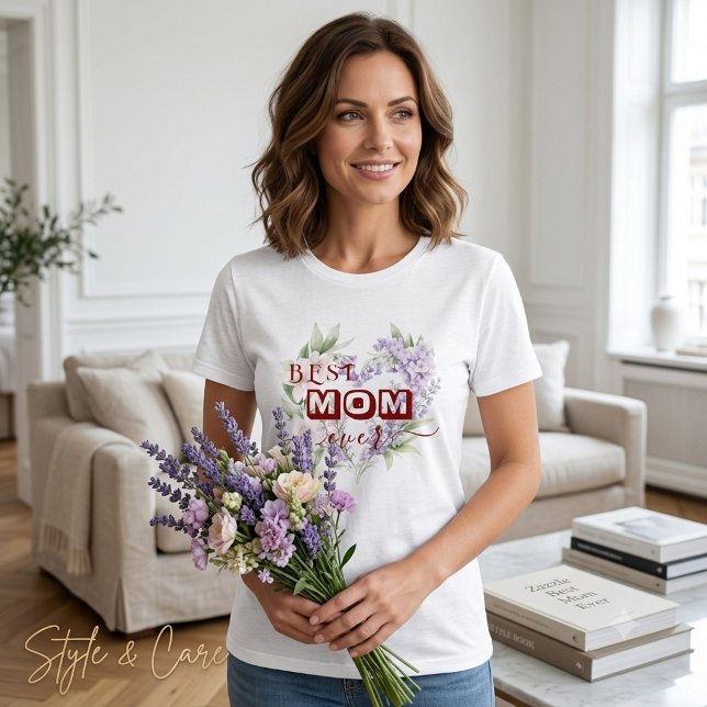 Melhor Mãe de Todas – Feliz Dia das Mães (Best Mom Ever – Happy Mother's Day Tri-Blend Shirt)