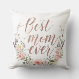 Melhor Mãe de Todos – Almofada de Arremesso Floral