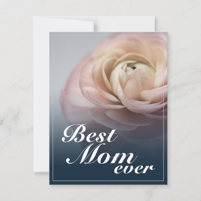 Melhor Mãe de Todos os Tempos com Grande Rosa Rosa (Frente)