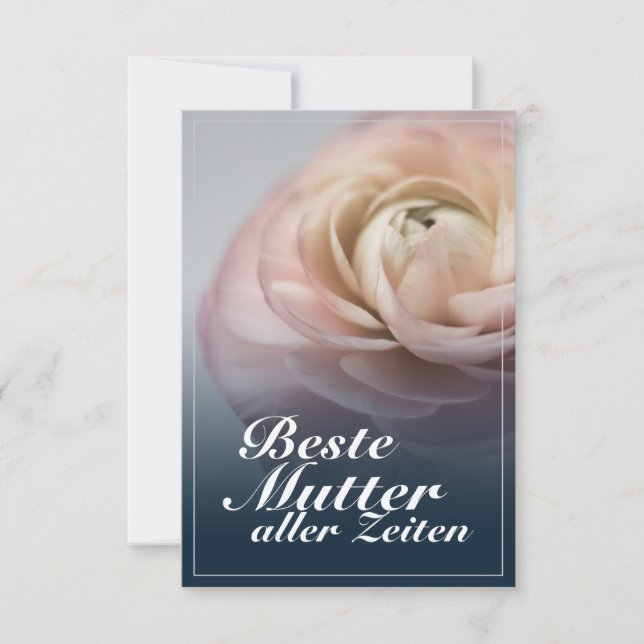 Melhor mãe de todos os tempos com grande rosa rosa (Frente)