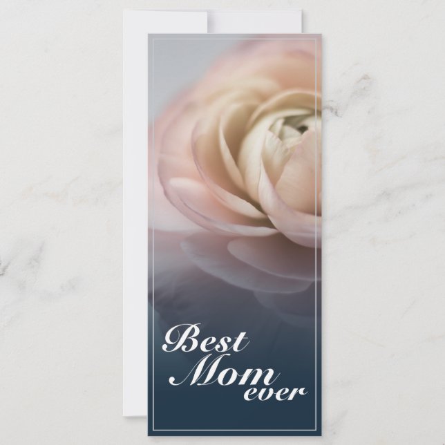 Melhor Mãe de Todos os Tempos com Grande Rosa Rosa (Frente)