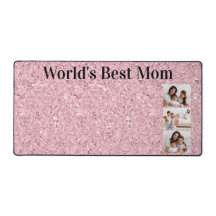 Melhor Mãe do Mundo Blush Pink Gemstone 3 Fotos