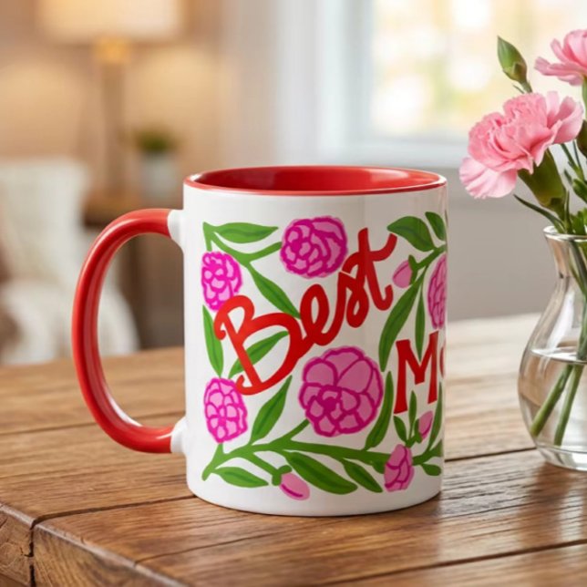Melhor Mãe do Mundo Caneca do Dia das Mães 330ml (Criador carregado)