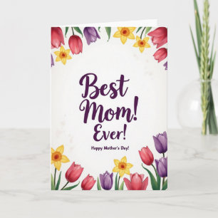 Melhor Mãe do Mundo Cartão do Dia Feliz