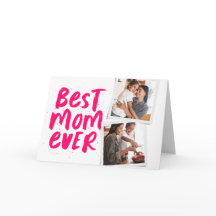 Melhor Mãe do Mundo cartão rosa de Dia das Mães