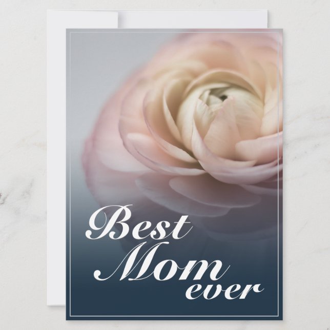 Melhor Mãe do Mundo com Grande Rosa Rosa (Frente)