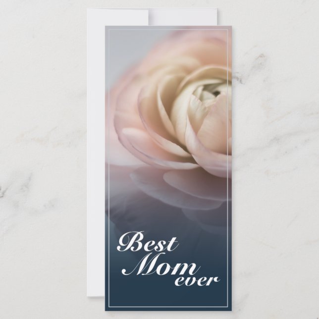 Melhor Mãe do Mundo com Grande Rosa Rosa (Frente)