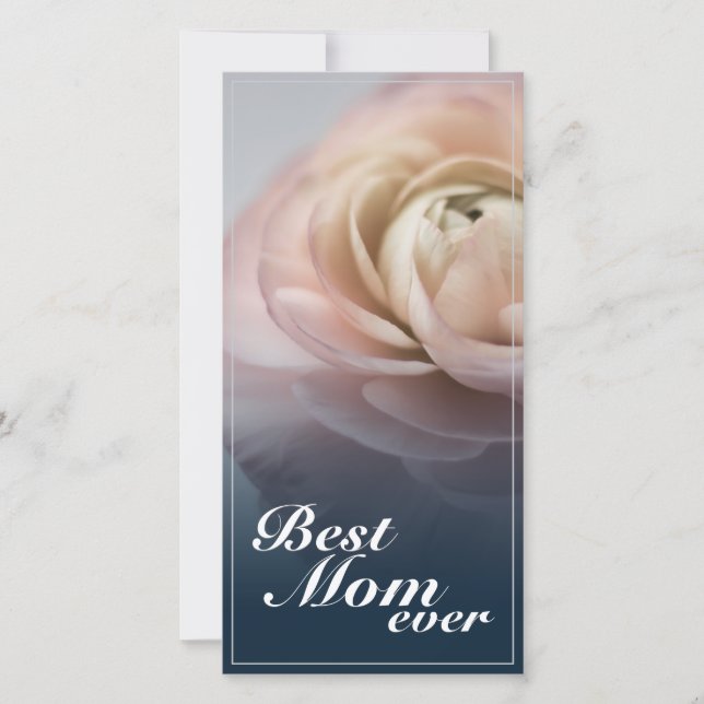 Melhor Mãe do Mundo com Grande Rosa Rosa (Frente)