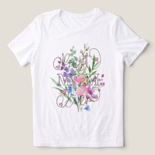Melhor Mãe do Mundo Design Floral em Aquarela
