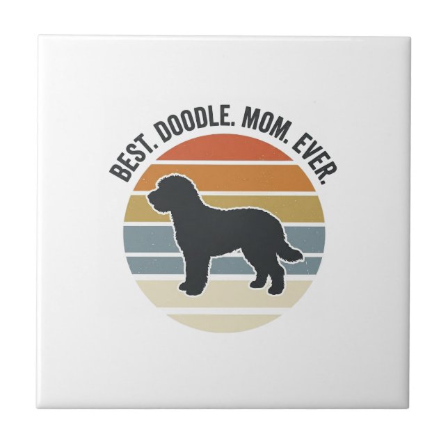 Melhor Mãe Doodle de Todos os Tempos Design de Mãe (Frente)