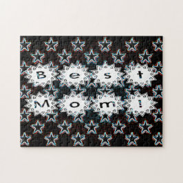 Melhor Mãe Estrelas em Neon Quebra-cabeça