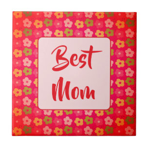 Melhor Mãe, Fofo Vermelho Cor-de-Rosa