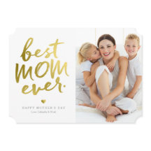 Melhor Mãe Nunca | Faux Gold Foil