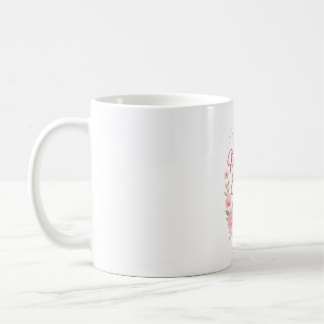 Melhor Mãe Nunca Mug | Xícara de Café Floral (Esquerda)