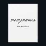 Melhor Mãe Personalizada Nome De Caligrafia<br><div class="desc">Celebre as mães especiais da sua vida com a nossa design de Nome da Caligrafia da Melhor Mãe Personalizada, perfeita para Dia de as mães, aniversários ou qualquer ocasião para mostrar seu amor. Este presente elegante e personalizável é ideal para todas as mães — sejam elas a melhor mãe do...</div>