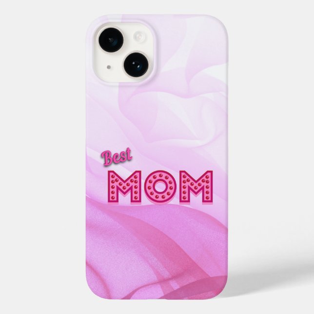 Melhor mãe Pink Pastel Chic moderno (Verso)