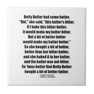 Melhor manteiga de Betty Botter (tornado de