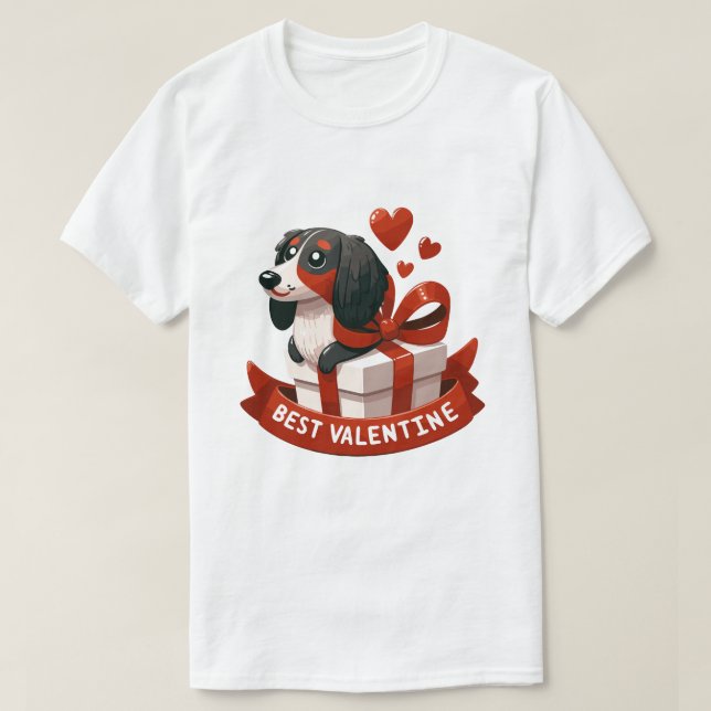 Melhor Namorados Dachshund - Embalado Em Camisa De (Frente do Design)