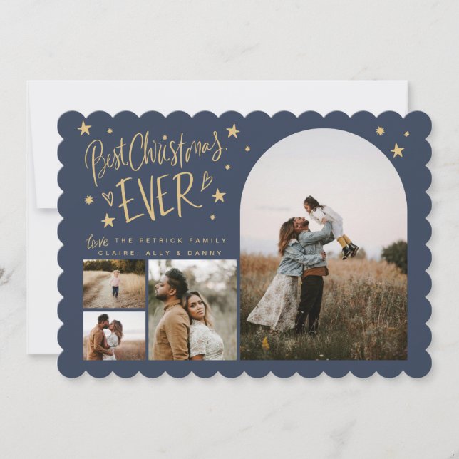 Melhor Natal de Todos Cartão de Natal de 4 Fotos (Frente)