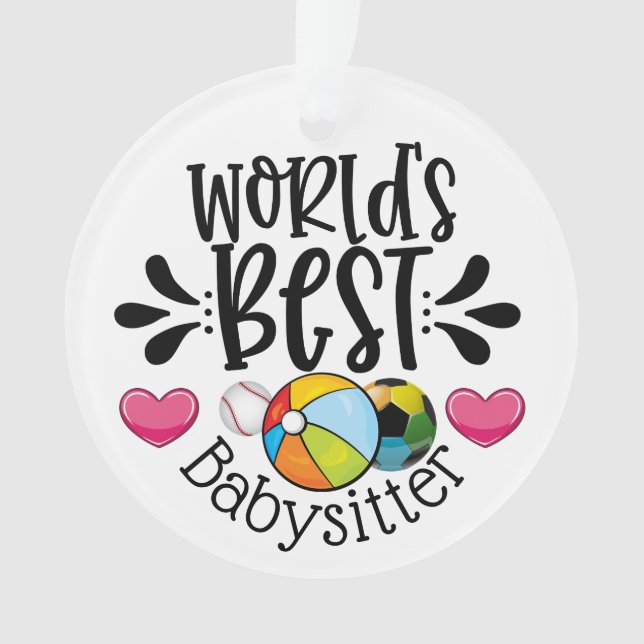 Melhor Ornamento Babysitter do Mundo (Frente)