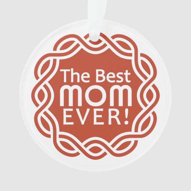 MELHOR ornamento personalizado MOM (Frente)