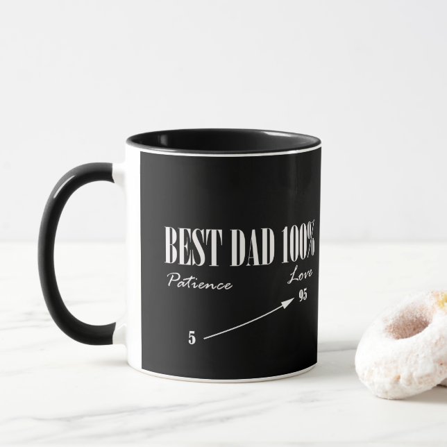 Melhor Pai 100% Amor Paciência Pai Funky Caneca de (Com Donut)