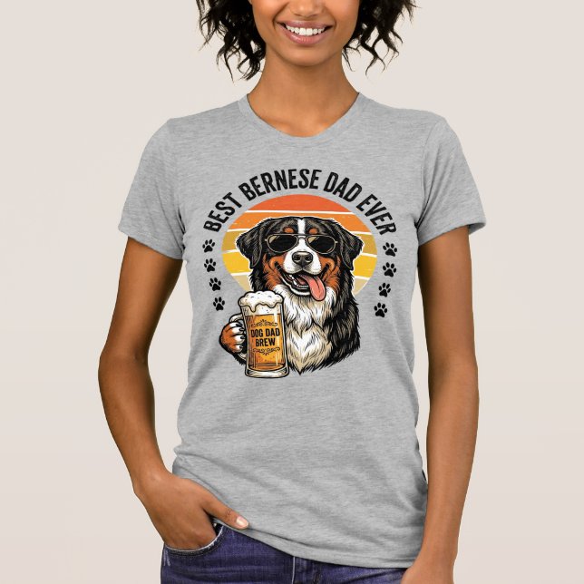 Melhor Pai Bernese de Todos os Tempos Camisa de Ce (Frente)