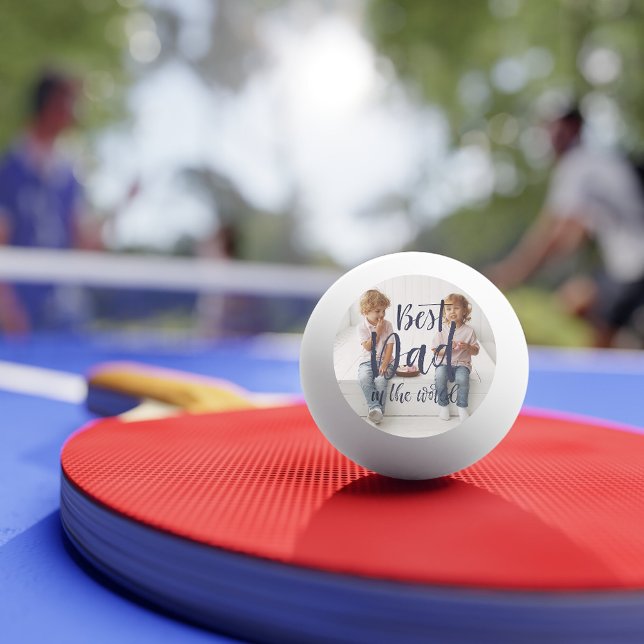 Melhor Pai | Bola de Pinos de Ping Fotografada Mão (Criador carregado)