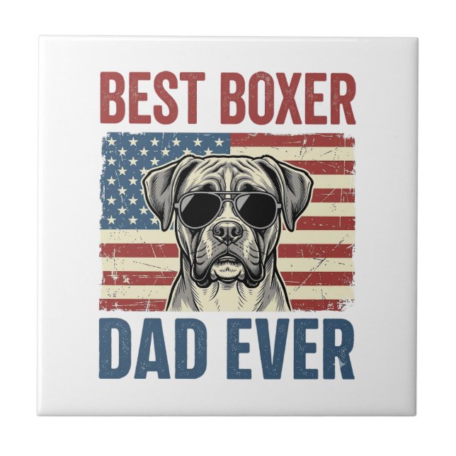 Melhor Pai Boxer de Todos os Tempos Cachorro Vinta (Frente)