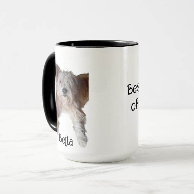 Melhor Pai Cachorro, Foto e Nome, Caneca (Frente Esquerda)
