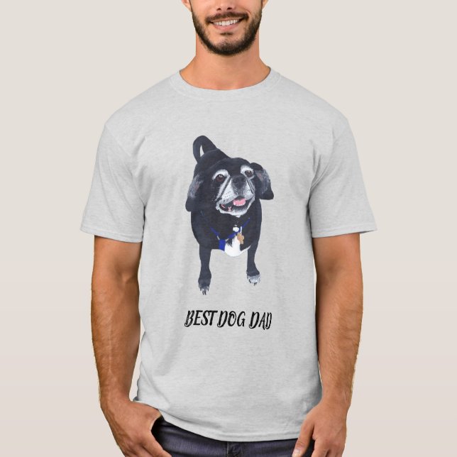 Melhor Pai de Cachorro, Camisetas de Cachorro Pret (Frente)