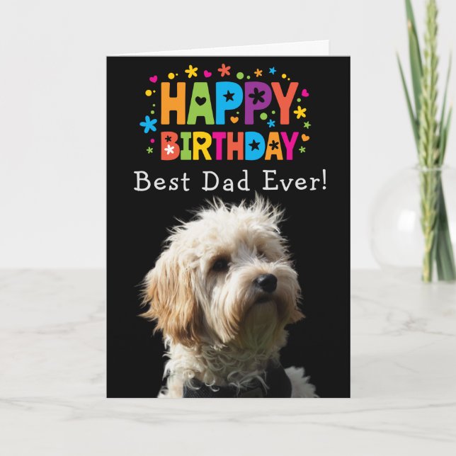 Melhor Pai de Cartão de Aniversário Personalizado  (Frente)