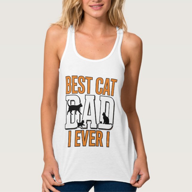 Melhor Pai de Gato de Todos os Tempos Camisa Vinta (Frente)