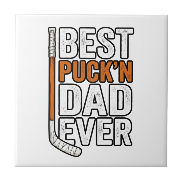 Melhor Pai de Hockey Puck'n Pai de Sempre Vector D (Frente)