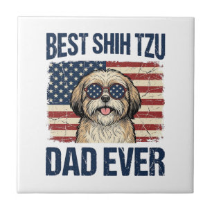 Melhor Pai de Shih Tzu Patriótico de Todos os Temp