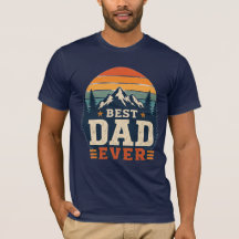Melhor Pai de Todos Camiseta Retro Montanha | Vint