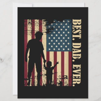 Melhor Pai de Todos Com a Nossa Bandeira Americana