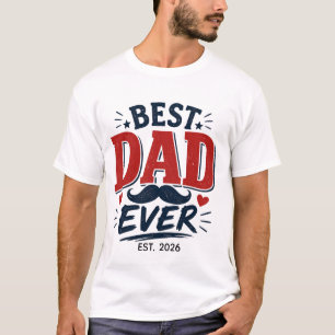 Melhor Pai de Todos Tipografia Vintage Camiseta do