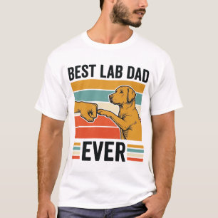 Melhor Pai Lab Ever Labrador Camiseta Vintage Desi