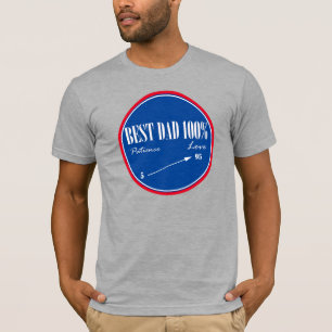 Melhor Pai Patience Love Arrow T-Shirt Top Tee