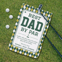 Melhor Pai pela Par Toalha de Golfe Personalizada