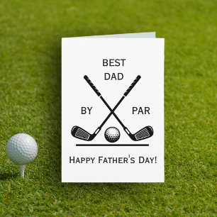 Melhor Pai pelo Par de Golfe Cartão de Boas Festas