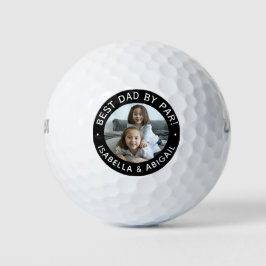 Melhor Pai Pelo Par Foto Bolas de Golfe Pretas