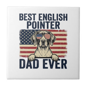 Melhor Pai Pointer Inglês Patriótico de Sempre Cac