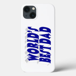 Melhor Pai texto azul 3d