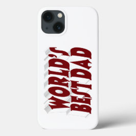 Melhor Pai texto burgundy 3d