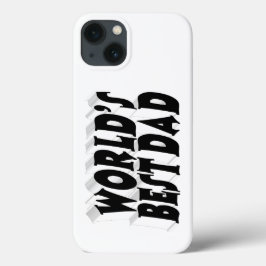 Melhor Pai texto preto 3d