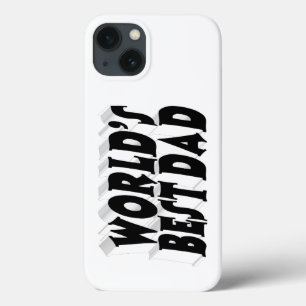 Melhor Pai texto preto 3d